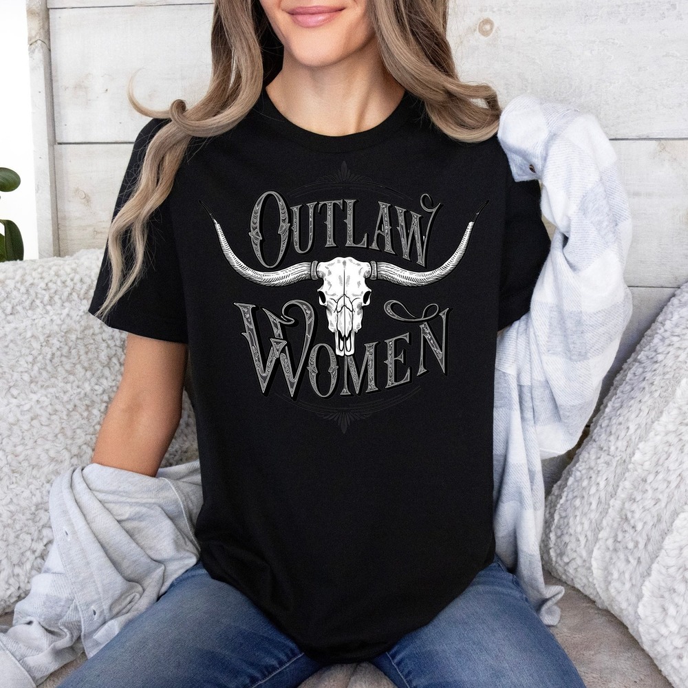 Outlaw Woman Shirt, Western Graphic Tee For Women, Cute Western Shirt